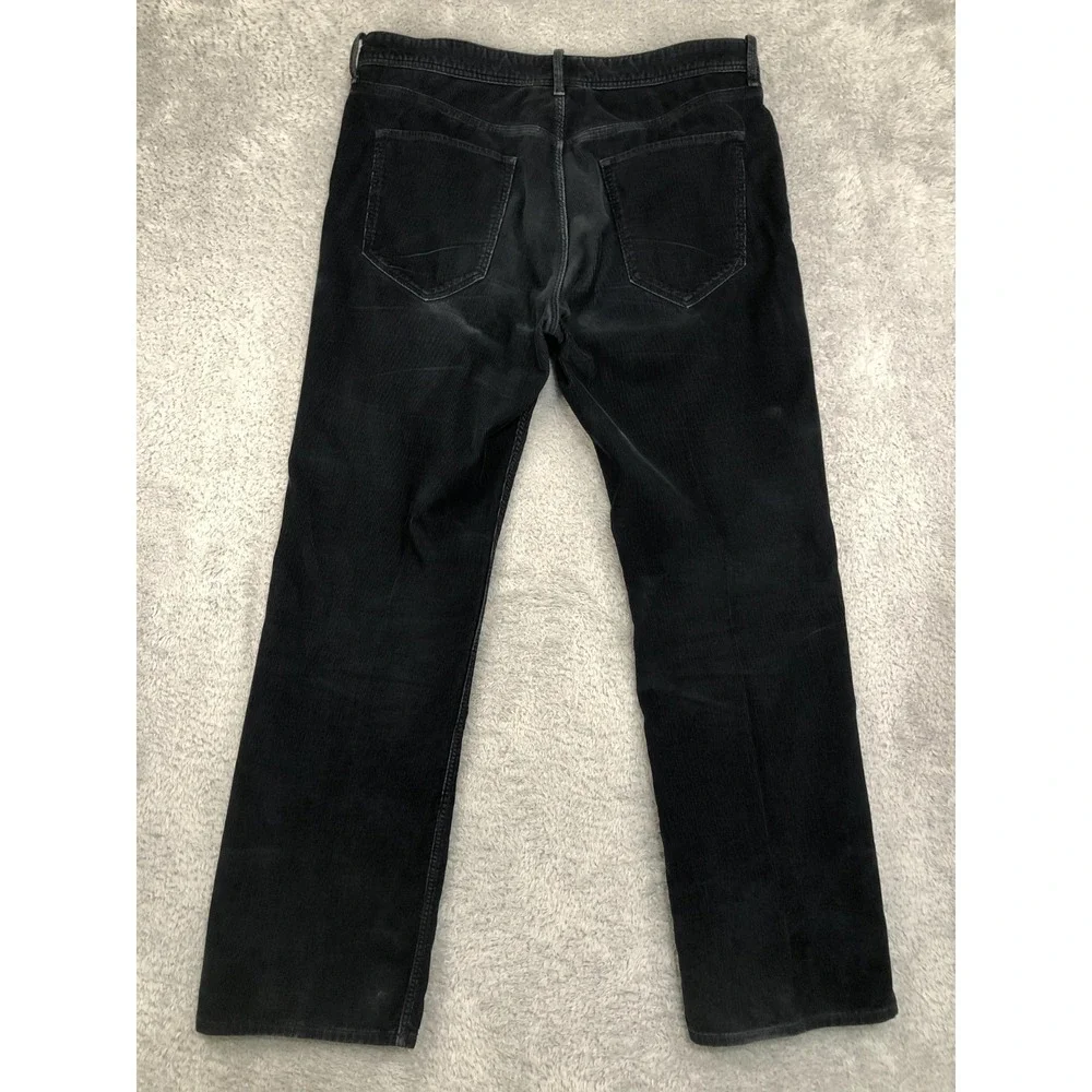 Banana Republic Corduroy Pants Mens 34x30 (Tag 33x30) Navy Blue Straight *Flaw